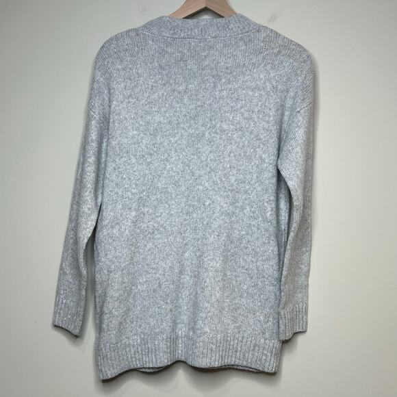 Joules Gray Penny Floral Embroidery Pullover Sweater Size 8 Crew Wool Blend - Picture 7 of 10